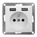 GNIAZDO POJEDYNCZE P/T 2P+Z Z ŁADOWARKĄ PEARL, 16A, 250V, PT-16P/USB, BIAŁY ORNO GNIAZDO POJEDYNCZE P/T 2P+Z Z ŁADOWARKĄ PEARL, 16A, 250V, PT-16P/USB, BIAŁY ORNO
