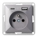 GNIAZDO POJEDYNCZE P/T 2P+Z Z ŁADOWARKĄ USB A+C PEARL, 16A, 250V, PT-16P/USB, ANTRACYT ORNO GNIAZDO POJEDYNCZE P/T 2P+Z Z ŁADOWARKĄ USB A+C PEARL, 16A, 250V, PT-16P/USB, ANTRACYT ORNO