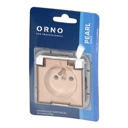 GNIAZDO POJEDYNCZE P/T 2P+Z BRYZGOSZCZELNIE Z KLAPKĄ PEARL, 16A, 250V, PT-16PHL, BIAŁY ORNO GNIAZDO POJEDYNCZE P/T 2P+Z BRYZGOSZCZELNIE Z KLAPKĄ PEARL, 16A, 250V, PT-16PHL, BIAŁY ORNO