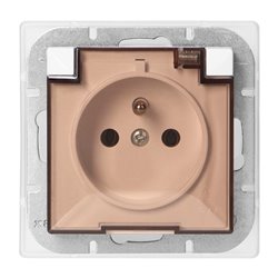 GNIAZDO POJEDYNCZE P/T 2P+Z BRYZGOSZCZELNIE Z KLAPKĄ PEARL, 16A, 250V, PT-16PHL, BIAŁY ORNO GNIAZDO POJEDYNCZE P/T 2P+Z BRYZGOSZCZELNIE Z KLAPKĄ PEARL, 16A, 250V, PT-16PHL, BIAŁY ORNO