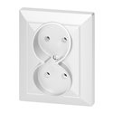 GNIAZDO PODWÓJNE P/T 2X2P PEARL, 16A, 250V, PT-5 P, BIAŁY ORNO GNIAZDO PODWÓJNE P/T 2X2P PEARL, 16A, 250V, PT-5 P, BIAŁY ORNO