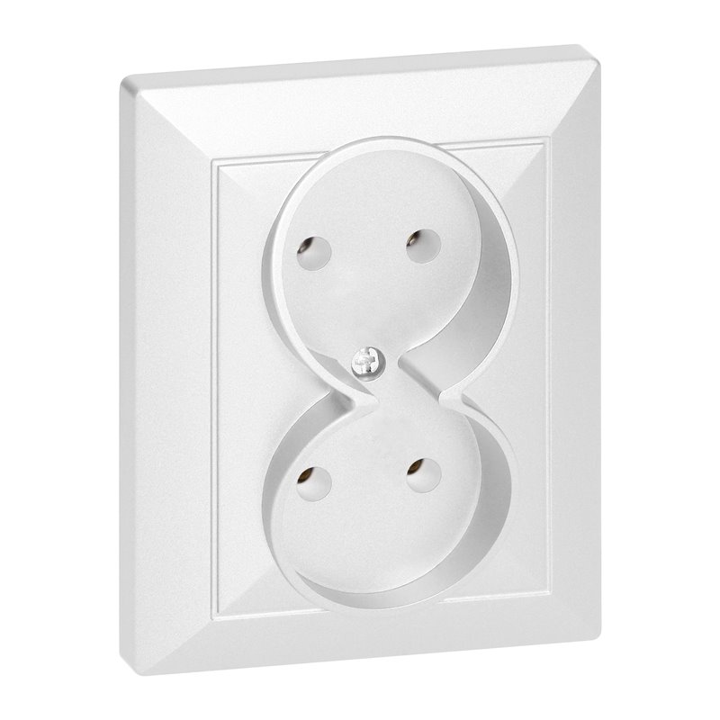 GNIAZDO PODWÓJNE P/T 2X2P PEARL, 16A, 250V, PT-5 P, BIAŁY ORNO GNIAZDO PODWÓJNE P/T 2X2P PEARL, 16A, 250V, PT-5 P, BIAŁY ORNO