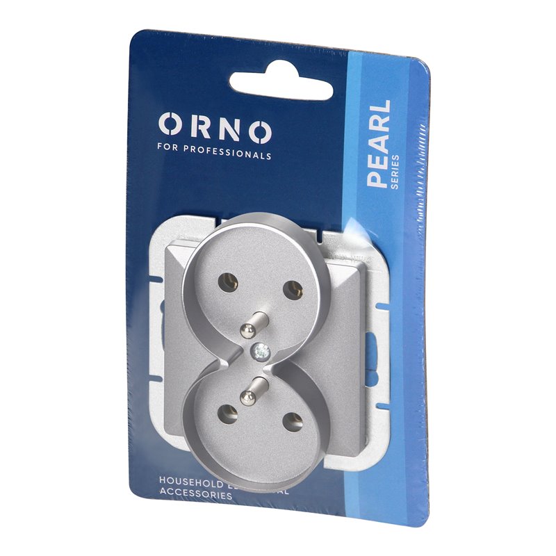 GNIAZDO PODWÓJNE P/T 2X2P+Z PEARL, 16A, 250V, PT-6 PR, ANTRACYT ORNO GNIAZDO PODWÓJNE P/T 2X2P+Z PEARL, 16A, 250V, PT-6 PR, ANTRACYT ORNO