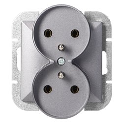 GNIAZDO PODWÓJNE P/T 2X2P+Z PEARL, 16A, 250V, PT-6 PR, ANTRACYT ORNO GNIAZDO PODWÓJNE P/T 2X2P+Z PEARL, 16A, 250V, PT-6 PR, ANTRACYT ORNO