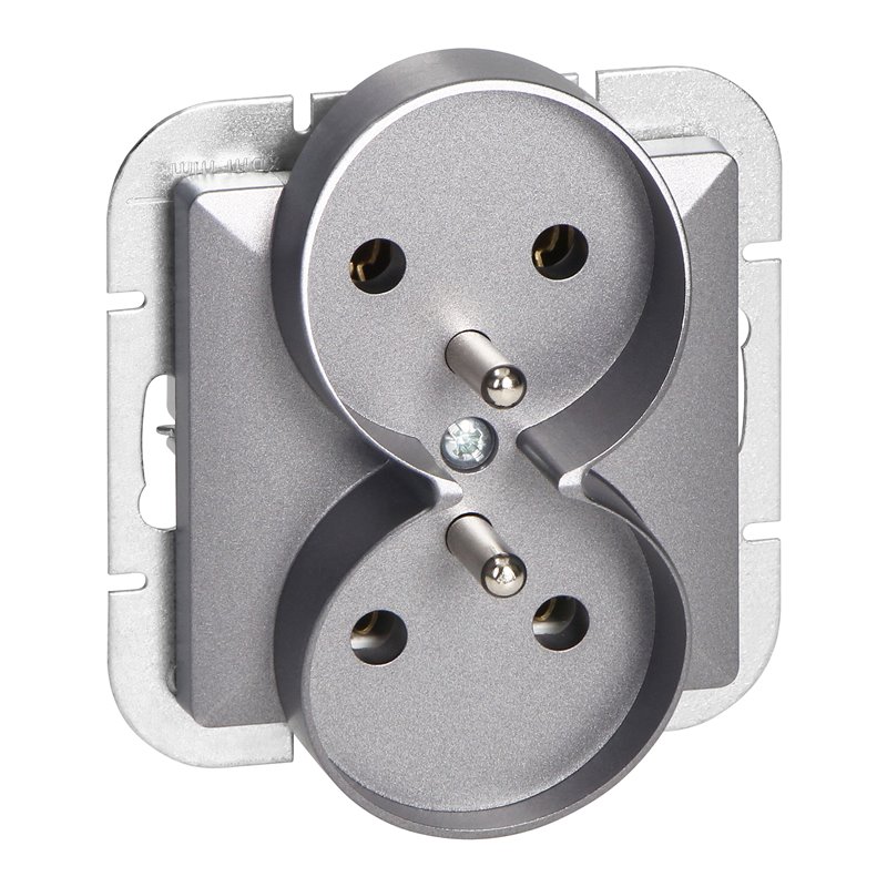 GNIAZDO PODWÓJNE P/T 2X2P+Z PEARL, 16A, 250V, PT-6 PR, ANTRACYT ORNO GNIAZDO PODWÓJNE P/T 2X2P+Z PEARL, 16A, 250V, PT-6 PR, ANTRACYT ORNO