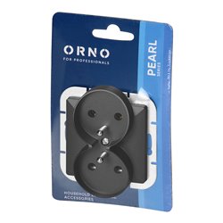 GNIAZDO PODWÓJNE P/T 2X2P+Z PEARL, 16A, 250V, PT-6 PR, CZARNY ORNO GNIAZDO PODWÓJNE P/T 2X2P+Z PEARL, 16A, 250V, PT-6 PR, CZARNY ORNO