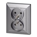 GNIAZDO PODWÓJNE P/T 2X2P+Z PEARL, 16A, 250V, PT-6 P, ANTRACYT ORNO GNIAZDO PODWÓJNE P/T 2X2P+Z PEARL, 16A, 250V, PT-6 P, ANTRACYT ORNO