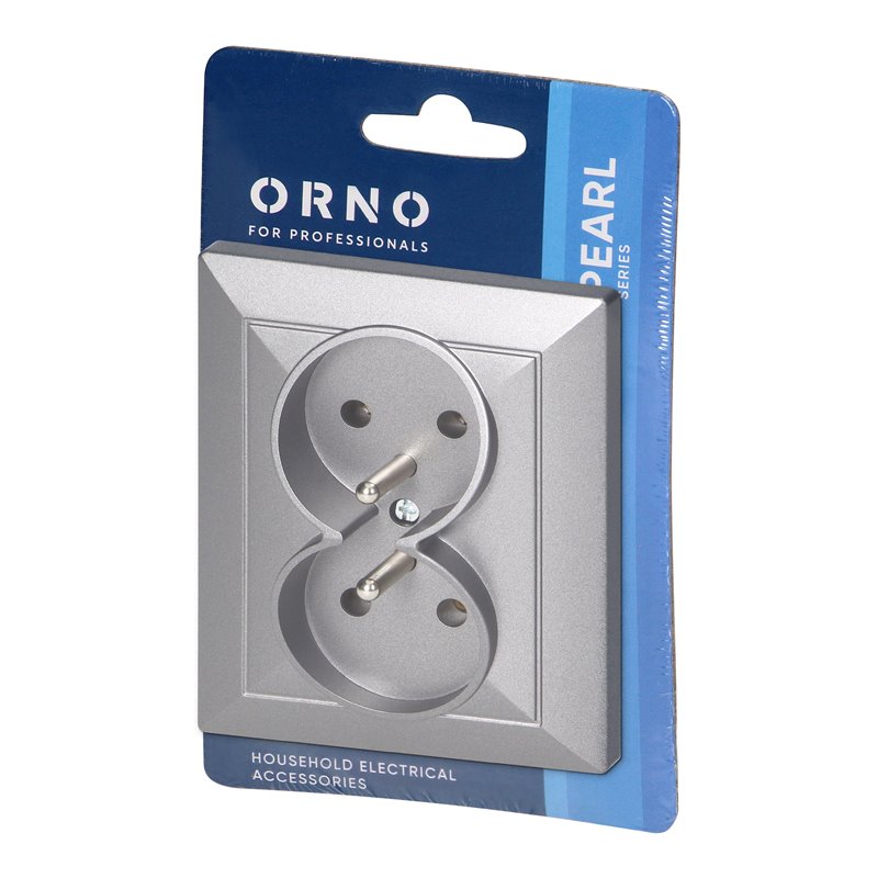 GNIAZDO PODWÓJNE P/T 2X2P+Z PEARL, 16A, 250V, PT-6 P, ANTRACYT ORNO GNIAZDO PODWÓJNE P/T 2X2P+Z PEARL, 16A, 250V, PT-6 P, ANTRACYT ORNO