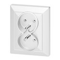 GNIAZDO PODWÓJNE P/T 2X2P+Z PEARL, 16A, 250V, PT-6 P, BIAŁY ORNO GNIAZDO PODWÓJNE P/T 2X2P+Z PEARL, 16A, 250V, PT-6 P, BIAŁY ORNO