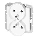 GNIAZDO PODWÓJNE P/T 2X2P+Z PEARL, 16A, 250V, PT-6 PR, BIAŁY ORNO GNIAZDO PODWÓJNE P/T 2X2P+Z PEARL, 16A, 250V, PT-6 PR, BIAŁY ORNO