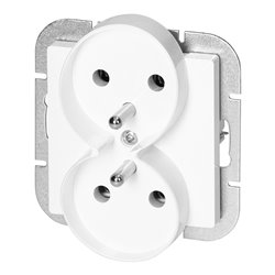 GNIAZDO PODWÓJNE P/T 2X2P+Z PEARL, 16A, 250V, PT-6 PR, BIAŁY ORNO GNIAZDO PODWÓJNE P/T 2X2P+Z PEARL, 16A, 250V, PT-6 PR, BIAŁY ORNO