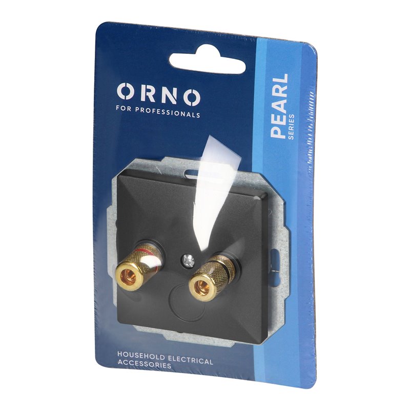 GNIAZDO GŁOŚNIKOWE PEARL, PT-2PG, CZARNY ORNO GNIAZDO GŁOŚNIKOWE PEARL, PT-2PG, CZARNY ORNO