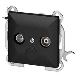 GNIAZDO ABONENCKIE "RTV" PEARL, 1,5DBT, GAP-P/K, CZARNY ORNO GNIAZDO ABONENCKIE "RTV" PEARL, 1,5DBT, GAP-P/K, CZARNY ORNO