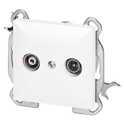 GNIAZDO ABONENCKIE "RTV" PEARL, 1,5DBT, GAP-P/K, BIAŁY ORNO GNIAZDO ABONENCKIE "RTV" PEARL, 1,5DBT, GAP-P/K, BIAŁY ORNO