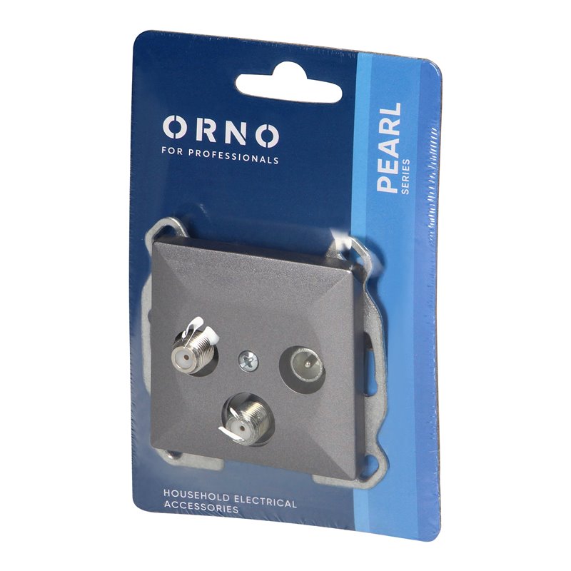 GNIAZDO ABONENCKIE ,,RTV/SAT" PEARL, GAPS-2P, ANTRACYT ORNO GNIAZDO ABONENCKIE ,,RTV/SAT" PEARL, GAPS-2P, ANTRACYT ORNO
