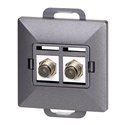 GNIAZDO PODW. TYPU F PEARL, TV/F-F1/P2, ANTRACYT ORNO