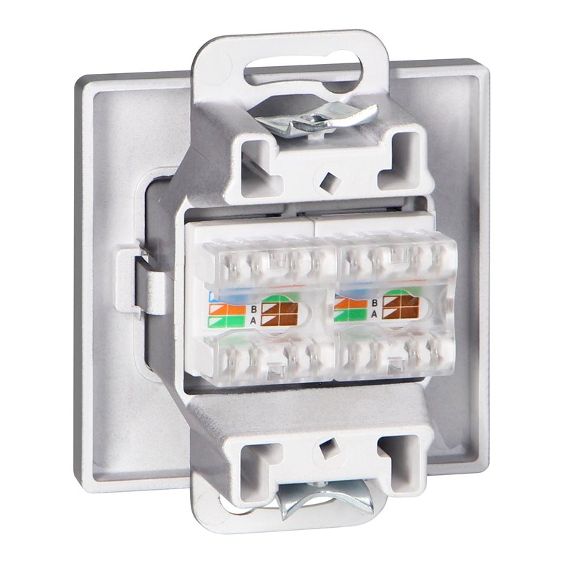 GNIAZDO 2XRJ45 CAT5 PEARL, RJ45-5CAT/P2, ANTRACYT ORNO GNIAZDO 2XRJ45 CAT5 PEARL, RJ45-5CAT/P2, ANTRACYT ORNO