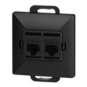 GNIAZDO 2XRJ45 CAT5 PEARL, RJ45-5CAT/P2, CZARNY ORNO GNIAZDO 2XRJ45 CAT5 PEARL, RJ45-5CAT/P2, CZARNY ORNO