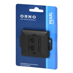 GNIAZDO 2XRJ45 CAT5 PEARL, RJ45-5CAT/P2, CZARNY ORNO GNIAZDO 2XRJ45 CAT5 PEARL, RJ45-5CAT/P2, CZARNY ORNO