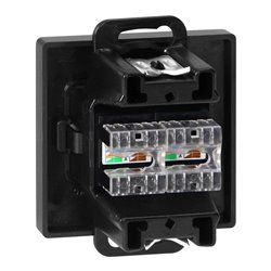 GNIAZDO 2XRJ45 CAT5 PEARL, RJ45-5CAT/P2, CZARNY ORNO GNIAZDO 2XRJ45 CAT5 PEARL, RJ45-5CAT/P2, CZARNY ORNO