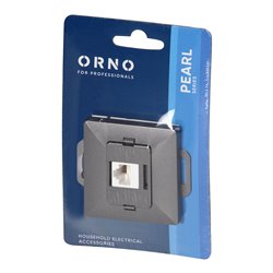 GNIAZDO 1XRJ45 CAT5 PEARL, RJ45-5CAT/P1, ANTRACYT ORNO GNIAZDO 1XRJ45 CAT5 PEARL, RJ45-5CAT/P1, ANTRACYT ORNO