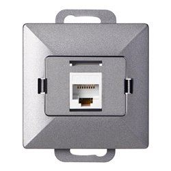 GNIAZDO 1XRJ45 CAT5 PEARL, RJ45-5CAT/P1, ANTRACYT ORNO GNIAZDO 1XRJ45 CAT5 PEARL, RJ45-5CAT/P1, ANTRACYT ORNO