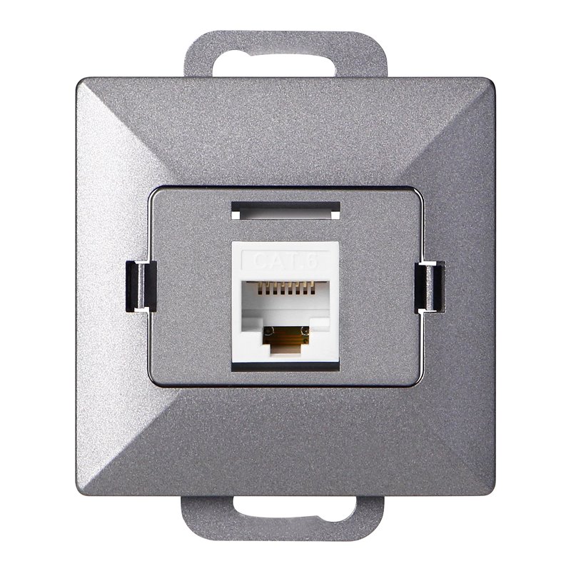 GNIAZDO 1XRJ45 CAT5 PEARL, RJ45-5CAT/P1, ANTRACYT ORNO GNIAZDO 1XRJ45 CAT5 PEARL, RJ45-5CAT/P1, ANTRACYT ORNO