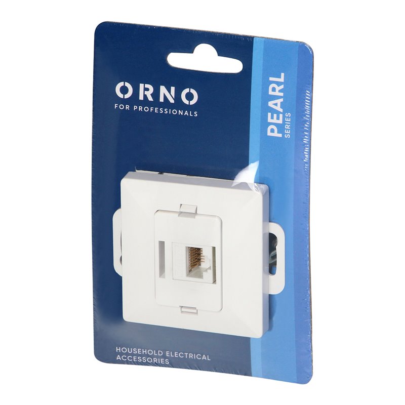 GNIAZDO 1XRJ45 CAT5 PEARL, RJ45-5CAT/P1, BIAŁY ORNO GNIAZDO 1XRJ45 CAT5 PEARL, RJ45-5CAT/P1, BIAŁY ORNO