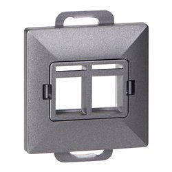 PŁYTKA CZOŁOWA + 2XRJ45 PEARL, PC+ARJ45/P2, ANTRACYT ORNO PŁYTKA CZOŁOWA + 2XRJ45 PEARL, PC+ARJ45/P2, ANTRACYT ORNO