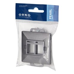PŁYTKA CZOŁOWA + 2XRJ45 PEARL, PC+ARJ45/P2, ANTRACYT ORNO PŁYTKA CZOŁOWA + 2XRJ45 PEARL, PC+ARJ45/P2, ANTRACYT ORNO