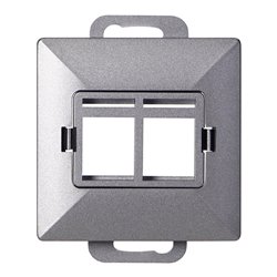 PŁYTKA CZOŁOWA + 2XRJ45 PEARL, PC+ARJ45/P2, ANTRACYT ORNO PŁYTKA CZOŁOWA + 2XRJ45 PEARL, PC+ARJ45/P2, ANTRACYT ORNO