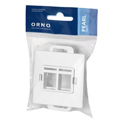 PŁYTKA CZOŁOWA + 2XRJ45 PEARL, PC+ARJ45/P2, BIAŁY ORNO PŁYTKA CZOŁOWA + 2XRJ45 PEARL, PC+ARJ45/P2, BIAŁY ORNO