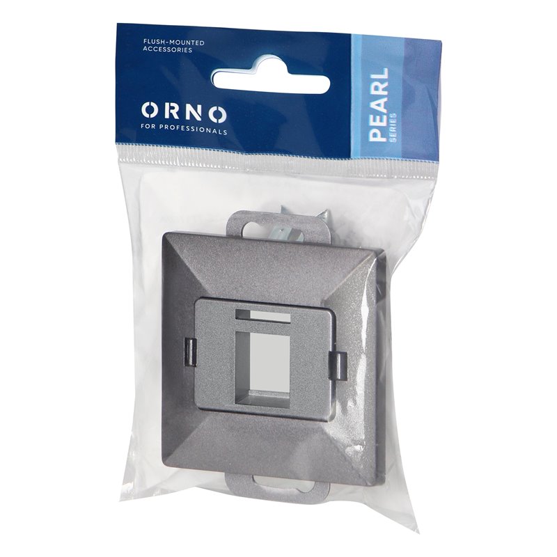 PŁYTKA CZOŁOWA + 1XRJ45 PEARL, PC+ARJ45/P1, ANTRACYT ORNO PŁYTKA CZOŁOWA + 1XRJ45 PEARL, PC+ARJ45/P1, ANTRACYT ORNO