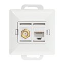 GNIAZDO POJED. TYPU F + GNIAZDO 1XRJ45 CAT6 PEARL, TV/F+RJ45/P, BIAŁY ORNO GNIAZDO POJED. TYPU F + GNIAZDO 1XRJ45 CAT6 PEARL, TV/F+RJ45/P, BIAŁY ORNO