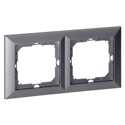 RAMKA PODWÓJNA PEARL, RA-2P, ANTRACYT ORNO RAMKA PODWÓJNA PEARL, RA-2P, ANTRACYT ORNO