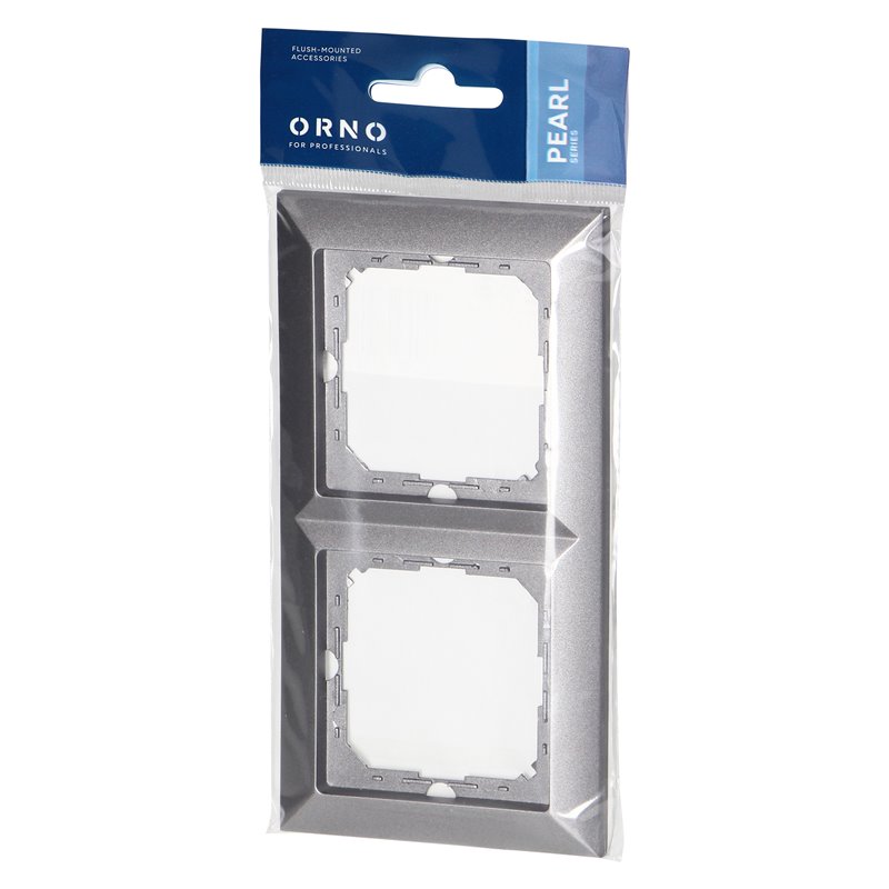 RAMKA PODWÓJNA PEARL, RA-2P, ANTRACYT ORNO RAMKA PODWÓJNA PEARL, RA-2P, ANTRACYT ORNO