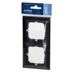 RAMKA PODWÓJNA PEARL, RA-2P, CZARNY ORNO RAMKA PODWÓJNA PEARL, RA-2P, CZARNY ORNO