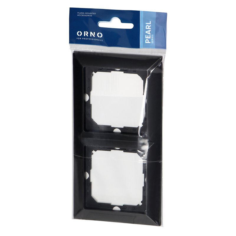 RAMKA PODWÓJNA PEARL, RA-2P, CZARNY ORNO RAMKA PODWÓJNA PEARL, RA-2P, CZARNY ORNO