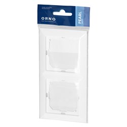 RAMKA PODWÓJNA PEARL, RA-2P, BIAŁY ORNO RAMKA PODWÓJNA PEARL, RA-2P, BIAŁY ORNO