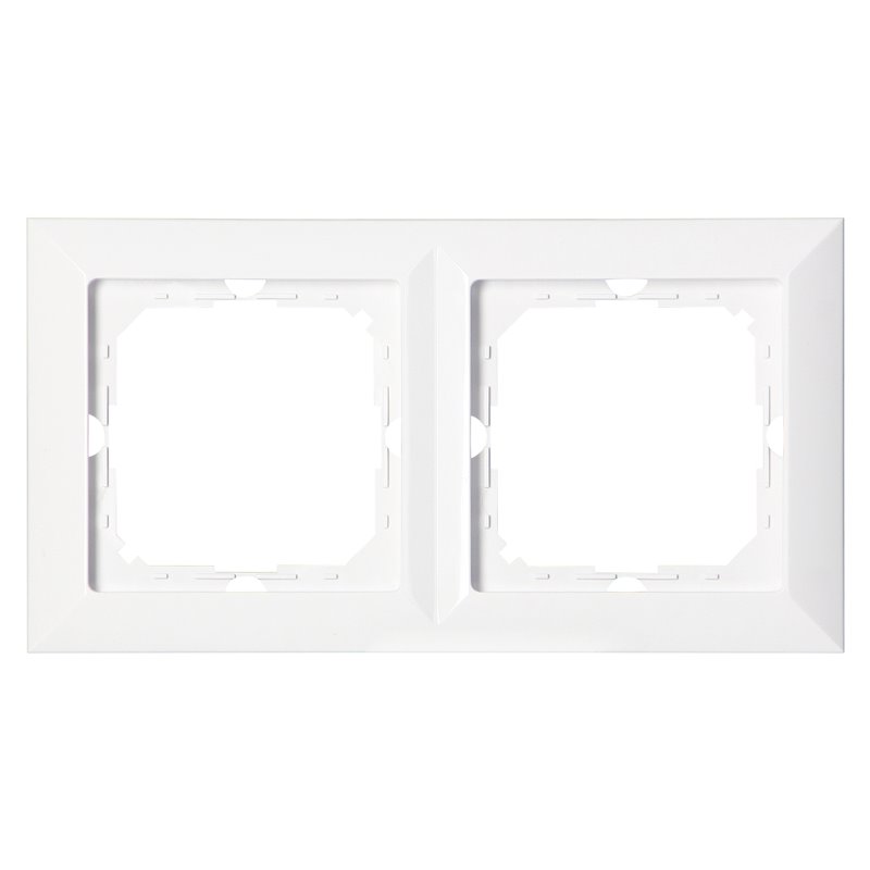 RAMKA PODWÓJNA PEARL, RA-2P, BIAŁY ORNO RAMKA PODWÓJNA PEARL, RA-2P, BIAŁY ORNO