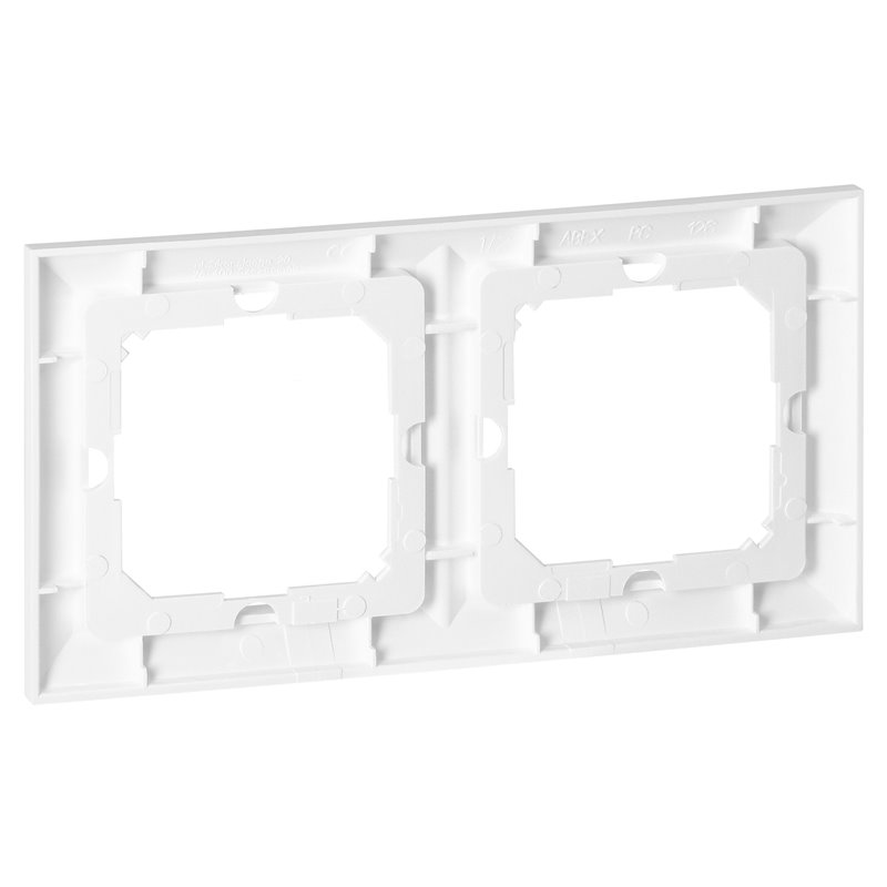 RAMKA PODWÓJNA PEARL, RA-2P, BIAŁY ORNO RAMKA PODWÓJNA PEARL, RA-2P, BIAŁY ORNO