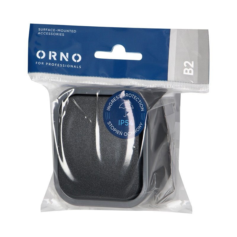 ŁĄCZNIK N/T JEDNOBIEGUNOWY B2, 10A, 250V, IP54, WNT-1B2, SZARY/CZARNY ORNO ŁĄCZNIK N/T JEDNOBIEGUNOWY B2, 10A, 250V, IP54, WNT-1B2, SZARY/CZARNY ORNO
