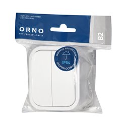 ŁĄCZNIK N/T ŚWIECZNIKOWY B2, 10A, 250V, IP54, WNT-2B2, BIAŁY ORNO ŁĄCZNIK N/T ŚWIECZNIKOWY B2, 10A, 250V, IP54, WNT-2B2, BIAŁY ORNO