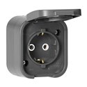 GNIAZDO POJEDYNCZE N/T 2P+Z, SCHUKO, BRYZGOSZCZELNE Z KLAPKĄ B2, IP54, NT-17B2, SZARY ORNO GNIAZDO POJEDYNCZE N/T 2P+Z, SCHUKO, BRYZGOSZCZELNE Z KLAPKĄ B2, IP54, NT-17B2, SZARY ORNO