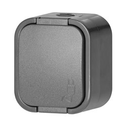 GNIAZDO POJEDYNCZE N/T 2P+Z, SCHUKO, BRYZGOSZCZELNE Z KLAPKĄ B2, IP54, NT-17B2, SZARY ORNO GNIAZDO POJEDYNCZE N/T 2P+Z, SCHUKO, BRYZGOSZCZELNE Z KLAPKĄ B2, IP54, NT-17B2, SZARY ORNO