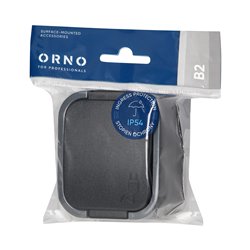 GNIAZDO POJEDYNCZE N/T 2P+Z, SCHUKO, BRYZGOSZCZELNE Z KLAPKĄ B2, IP54, NT-17B2, SZARY/CZARNY ORNO GNIAZDO POJEDYNCZE N/T 2P+Z, SCHUKO, BRYZGOSZCZELNE Z KLAPKĄ B2, IP54, NT-17B2, SZARY/CZARNY ORNO