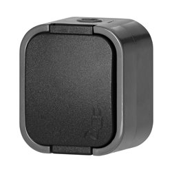 GNIAZDO POJEDYNCZE N/T 2P+Z, SCHUKO, BRYZGOSZCZELNE Z KLAPKĄ B2, IP54, NT-17B2, SZARY/CZARNY ORNO GNIAZDO POJEDYNCZE N/T 2P+Z, SCHUKO, BRYZGOSZCZELNE Z KLAPKĄ B2, IP54, NT-17B2, SZARY/CZARNY ORNO