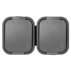 GNIAZDO PODWÓJNE N/T 2P+Z, SCHUKO, BRYZGOSZCZELNE Z KLAPKĄ B2, IP54, NT-7B2, SZARY ORNO GNIAZDO PODWÓJNE N/T 2P+Z, SCHUKO, BRYZGOSZCZELNE Z KLAPKĄ B2, IP54, NT-7B2, SZARY ORNO