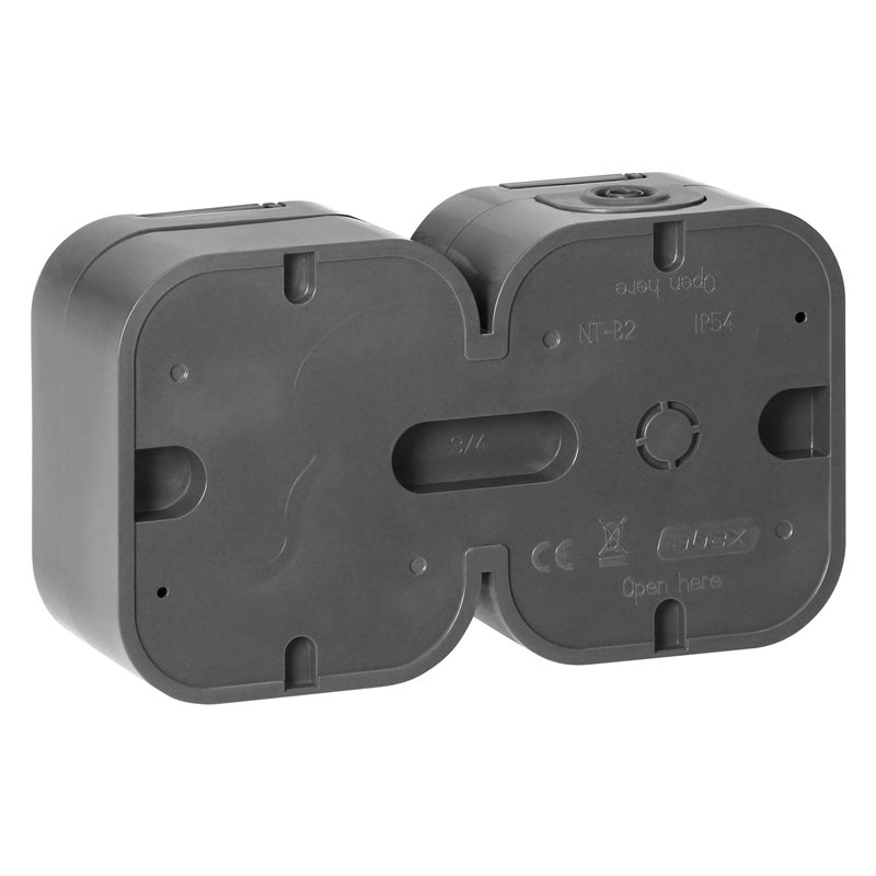 GNIAZDO PODWÓJNE N/T 2P+Z, SCHUKO, BRYZGOSZCZELNE Z KLAPKĄ B2, IP54, NT-7B2, SZARY ORNO GNIAZDO PODWÓJNE N/T 2P+Z, SCHUKO, BRYZGOSZCZELNE Z KLAPKĄ B2, IP54, NT-7B2, SZARY ORNO