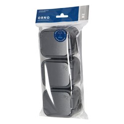 GNIAZDO POTRÓJNE N/T 3X2P+Z, SCHUKO, BRYZGOSZCZELNE Z KLAPKĄ B2, IP54, NT-317 B2, SZARY ORNO GNIAZDO POTRÓJNE N/T 3X2P+Z, SCHUKO, BRYZGOSZCZELNE Z KLAPKĄ B2, IP54, NT-317 B2, SZARY ORNO